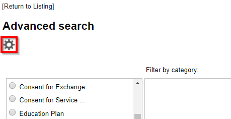 clevr advanced search return to listings button